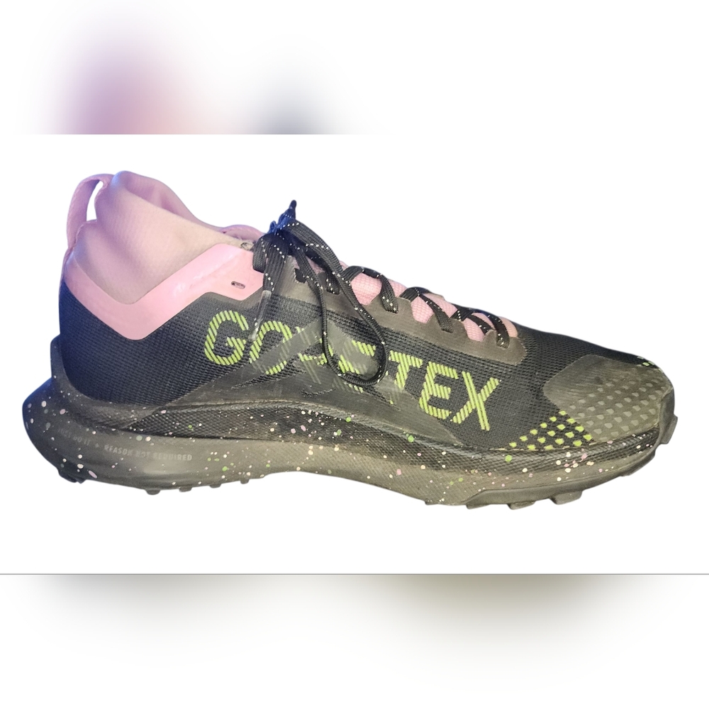 Nike React Pegasus Trail 4 GORE-TEX 'Black Pink Chlorophyll', Womens 10 - Picture 8 of 10